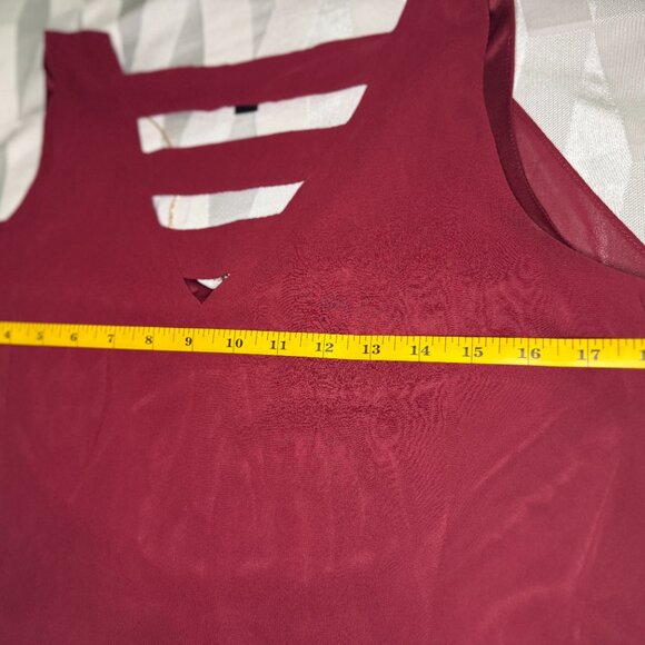 Thalia Sodi, formal chiffon tank, Sz Small - Picture 2 of 9